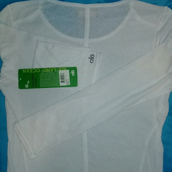 ALO T - SHIRT LONG SLEEVES WHITE COLOR ALO BAMBOO. - Picture 6 of 8